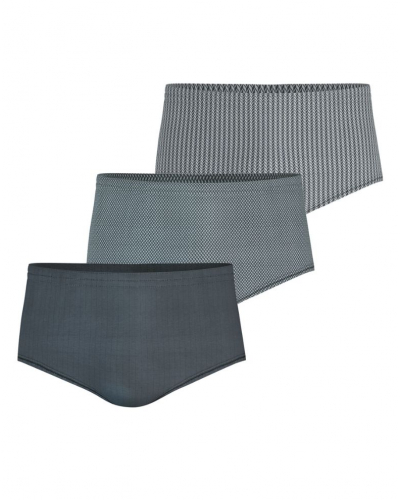 Paquete de 3 calzoncillos cintura alta 100% algodón Eminence Trio Fantaisie (Gris)