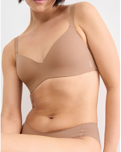 Push-up bralette wireless modal Sloggi Zero Feel Pure (Nostlagic Brown)