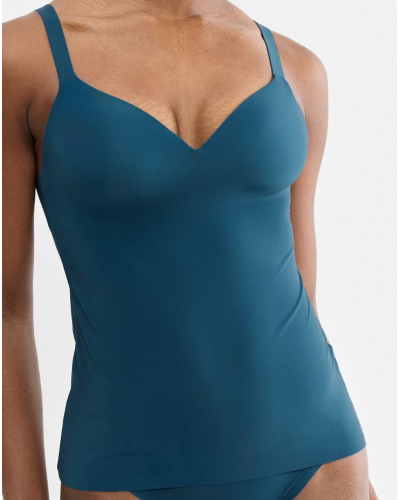 T-shirt push-up con escote V Sloggi Zero Feel Bliss (Smocky Blue)