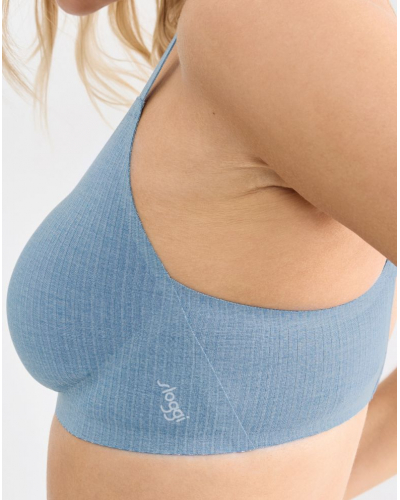 Bralette cotton modal Sloggi Zero Feel Pure (Liberty Blue)