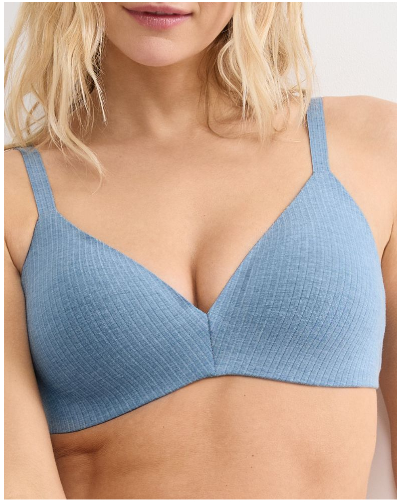 Sujetador sin aros push-up Zero Feel Pure (Liberty Blue)