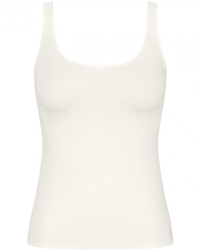 Camiseta de interior algodón modal Sloggi Zero Feel Pure (Silk White)
