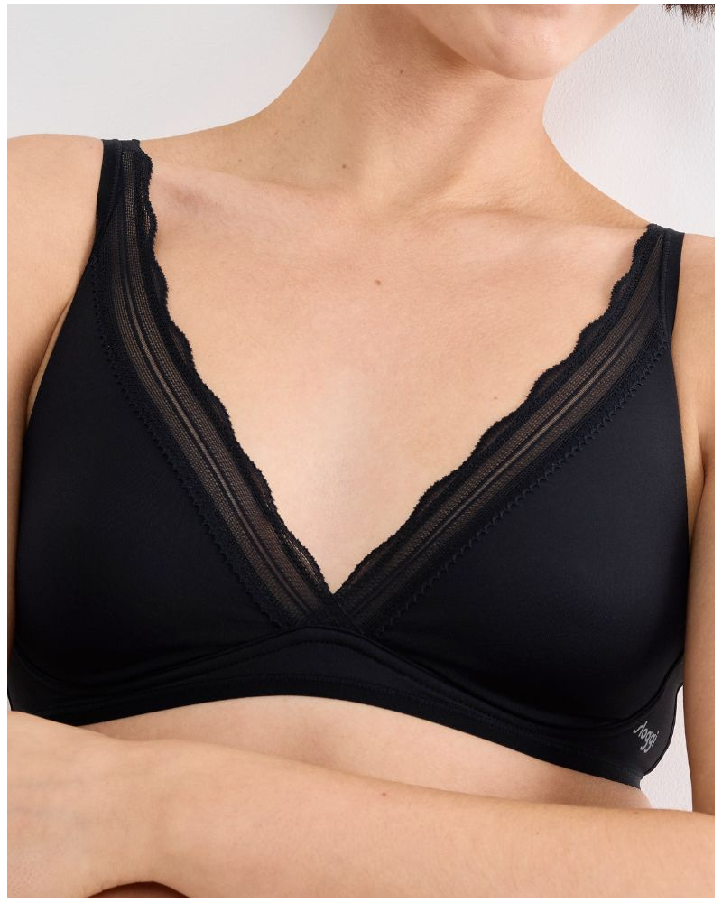 Plunging neckline bra Sloggi Go Blush (Black)