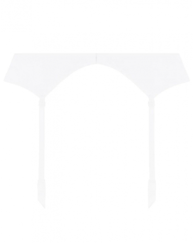 Portaligas con lentejuelas Lise Charmel Eclat Couture (Blanco)