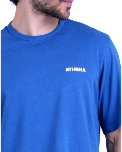 Pijama corto cuello redondo 100% algodón Athena (Bleu/Noir)