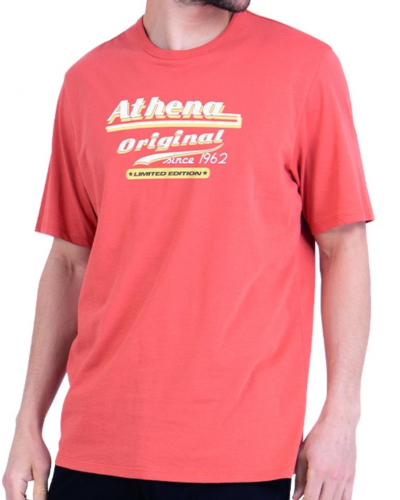 Short pyjama 100% cotton Athena Ecopack Vintage (Terracotta/Noir)