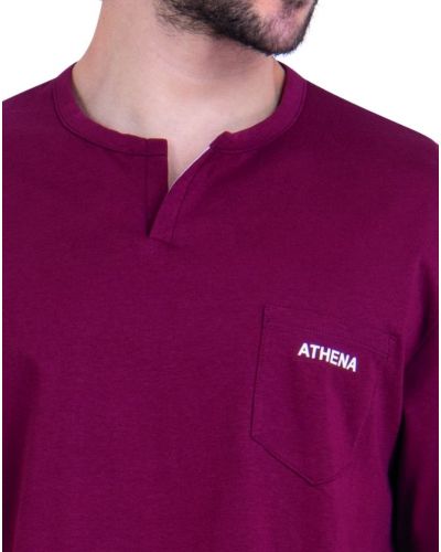 Short pyjamas 100% organic cotton Athena Chic (Prune/Marine)