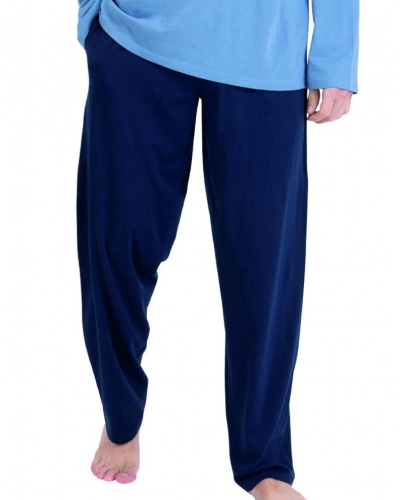 Pijama largo 100% algodón orgánico Athena Chic (Bleu Mirage/Marine)