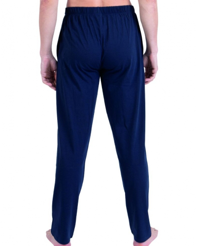 Pyjama long 100% coton bio Athena Chic (Bleu gris/Marine)