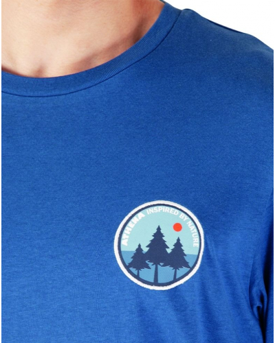 Short pyjamas 100% cotton Athena Waffle (Bleu lavande/Vert pin)