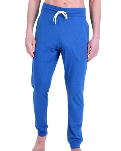 Long pyjamas 100% cotton Athena Waffle (Vert pin/Bleu lavande)