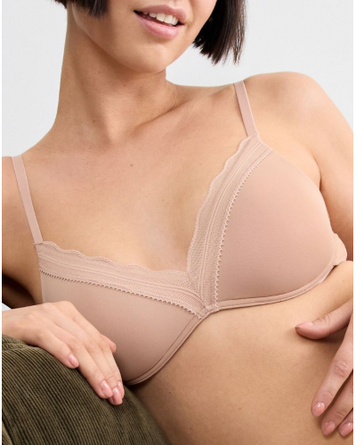 Wireless push-up bra Sloggi Go Blush (Cameo Brown)