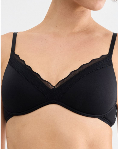 Sujetador sin aros push-up Sloggi Go Blush (Negro)