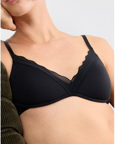 Wireless push-up bra Sloggi Go Blush (Black)