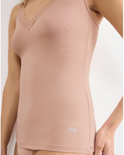 Spaghetti straps tank top Sloggi Go Blush (Cameo Brown)