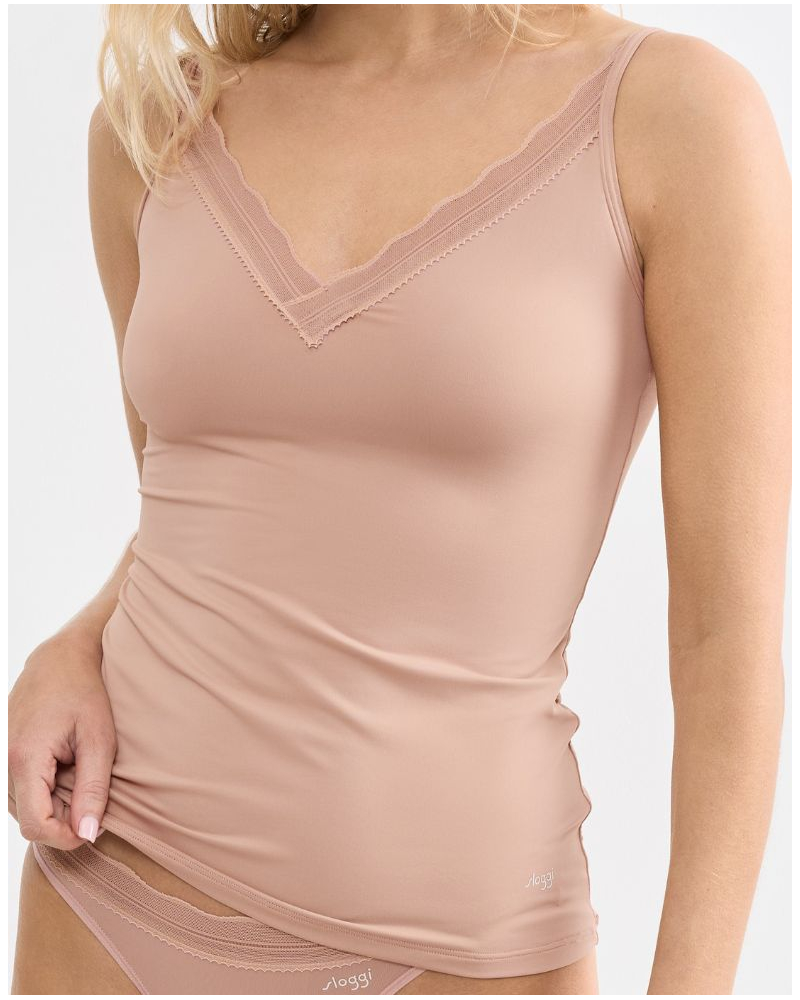 Spaghetti straps tank top Sloggi Go Blush (Cameo Brown)