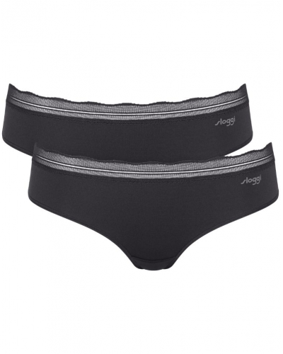Pack of 2 hipster Sloggi Go Blush (Black)