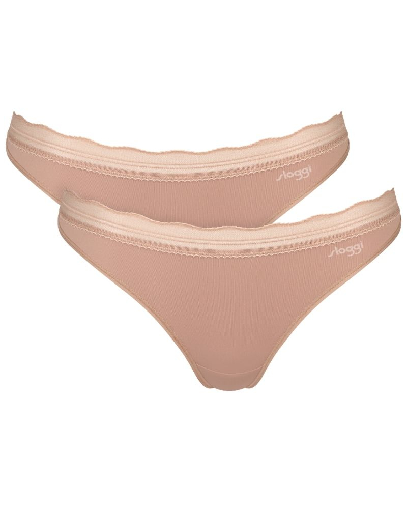 Pack of 2 thongs Sloggi Go Blush (Cameo Brown)