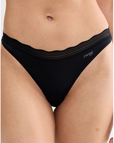 Pack of 2 thongs Sloggi Go Blush (Black)