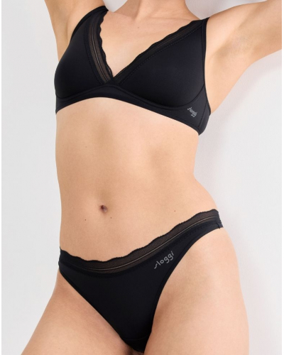 Pack of 2 thongs Sloggi Go Blush (Black)