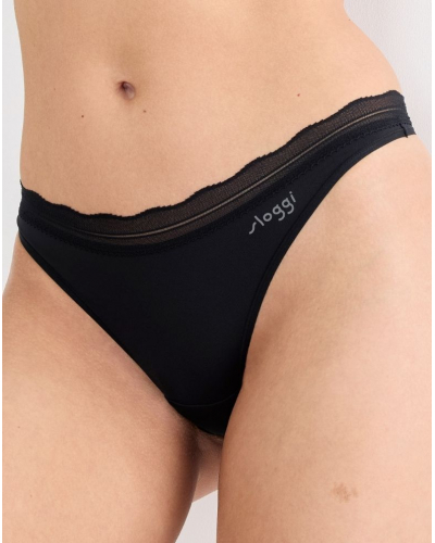 Lotte de 2 tangas Sloggi Go Blush (Negro)