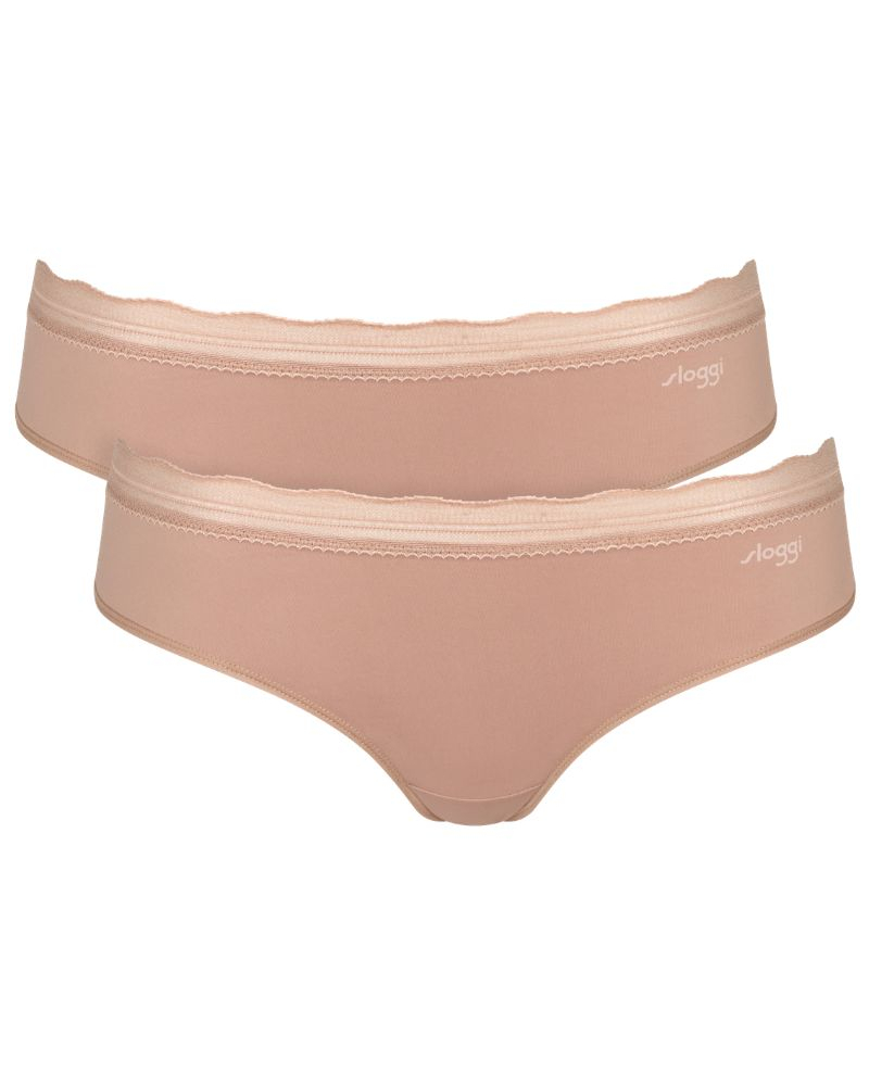 Pack of 2 hipster Sloggi Go Blush (Cameo Brown)