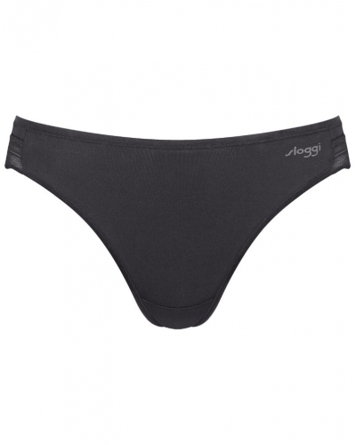 Lotte de 2 calzoncillos escotados Sloggi Go Blush (Negro)
