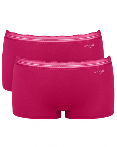 Lotte de 2 shorts Sloggi Go Blush (Berry)