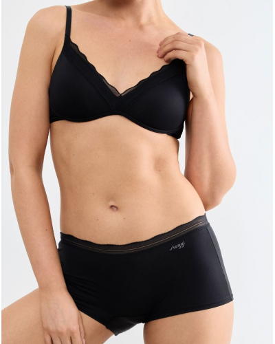 Lot de 2 shorts Sloggi Go Blush (Noir)