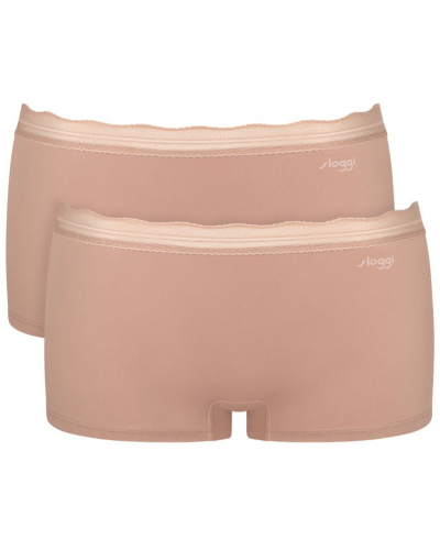 Lotte de 2 shorts Sloggi Go Blush (Cameo Brown)