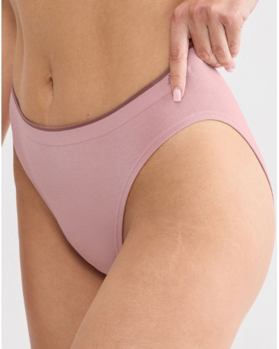 Lotte de 2 calzoncillos escotados Sloggi Go Sense (Rose clair/Rose foncé)