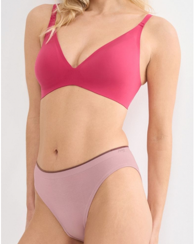 Lotte de 2 calzoncillos escotados Sloggi Go Sense (Rose clair/Rose foncé)