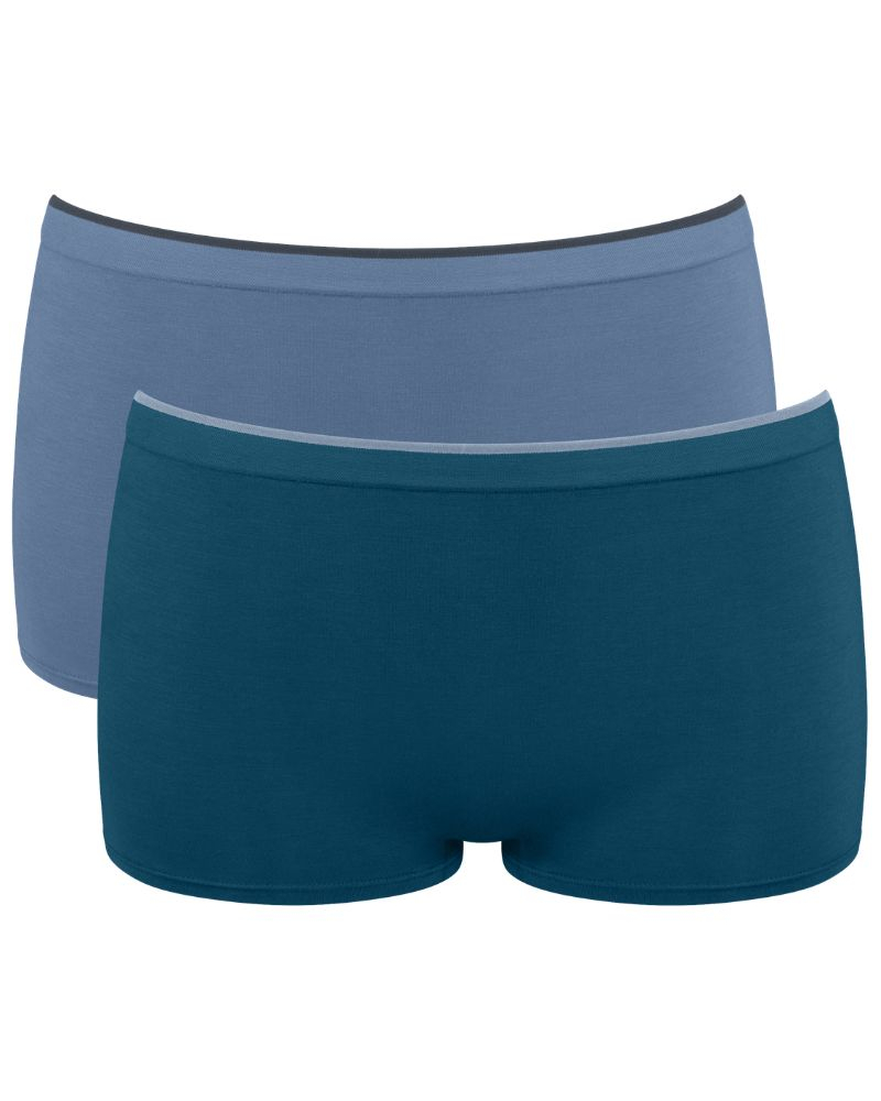 Pack of 2 shorty Sloggi Go Sense (Bleu clair/Bleu foncé)