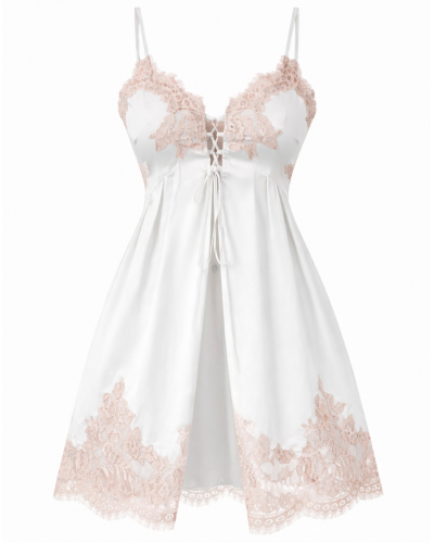 Sexy silk nightdress Komilfo Peony (Champagne)