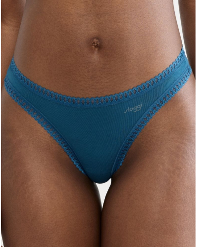 Thong cotton Sloggi Go Crush (Pack of 3) (Turquoise Light Combination)