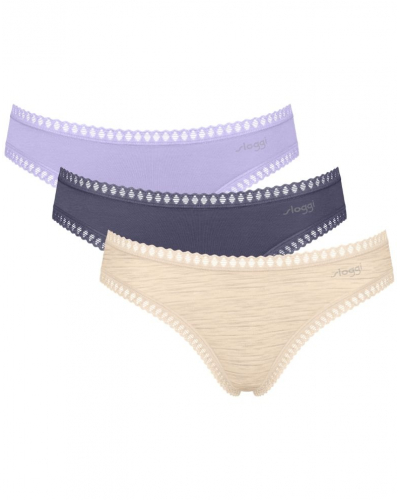 Slip mini coton bio Sloggi GO Crush (Lot de 3) (Lilac Light Combination)