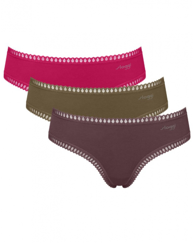 Hipster coton bio Sloggi GO Crush (Lot de 3) (Lilac Light Combination)