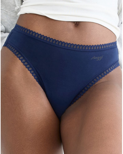 High-cut brief cotton Sloggi GO Crush (Pack of 3) (Turquoise Light Combination)