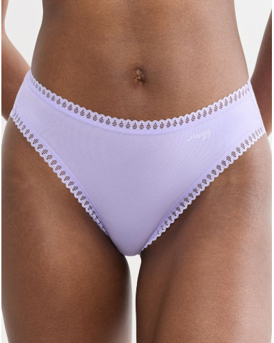 Slip échancré coton bio Sloggi GO Crush (Lot de 3) (Lilac Light Combination)