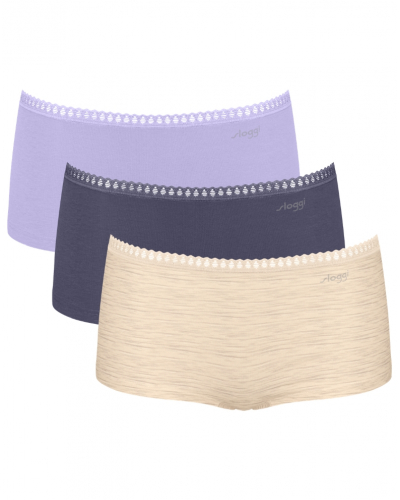 Boxer algodón Sloggi GO Crush (Paquete de 3) (Lilac Light Combination)