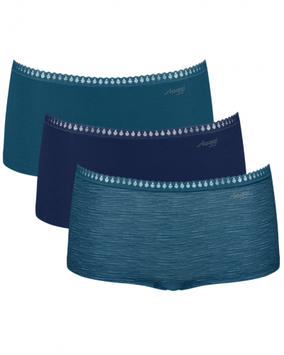 Boxer short cotton Sloggi GO Crush (Pack of 3) (Turquoise Light Combination)
