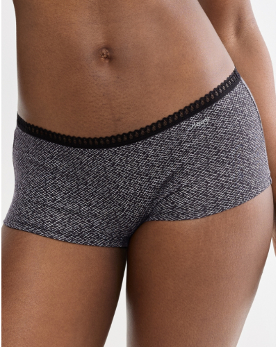 Boxer short cotton Sloggi GO Crush (Pack of 3) (Blanc/Noir/Violet)