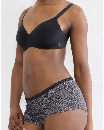 Boxer coton bio Sloggi GO Crush (Lot de 3) (Blanc/Noir/Violet)