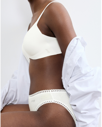 High-cut brief cotton Sloggi GO Crush (Pack of 3) (Blanc/Noir/Violet)
