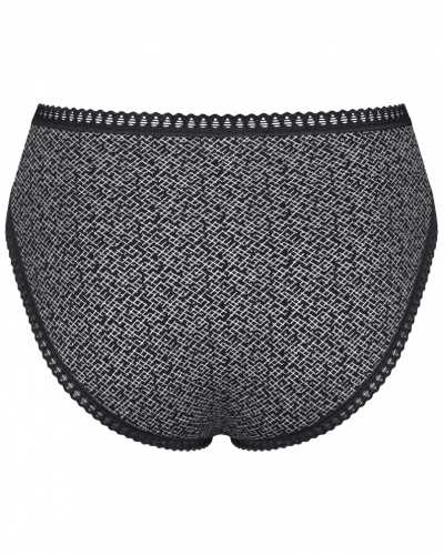 Slip échancré coton bio Sloggi GO Crush (Lot de 3) (Blanc/Noir/Violet)