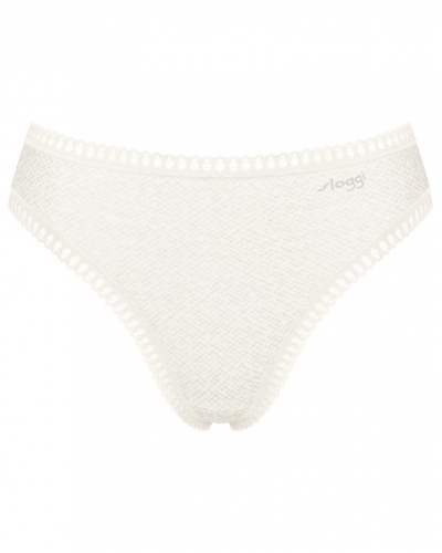High-cut brief cotton Sloggi GO Crush (Pack of 3) (Blanc/Noir/Violet)