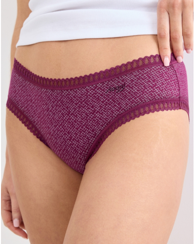 Hipster cotton Sloggi GO Crush (Pack of 3) (Blanc/Noir/Violet)