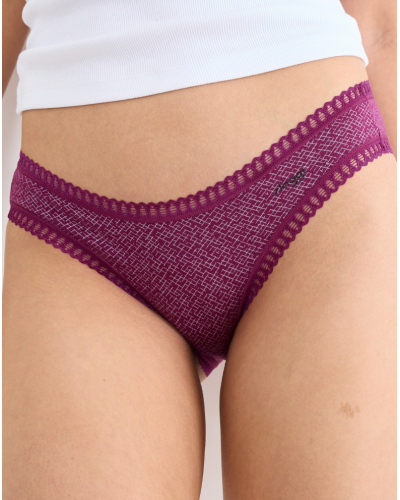 Mini brief cotton Sloggi GO Crush (Pack of 3) (Blanc/Noir/Violet)