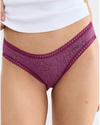 Mini brief cotton Sloggi GO Crush (Pack of 3) (Blanc/Noir/Violet)