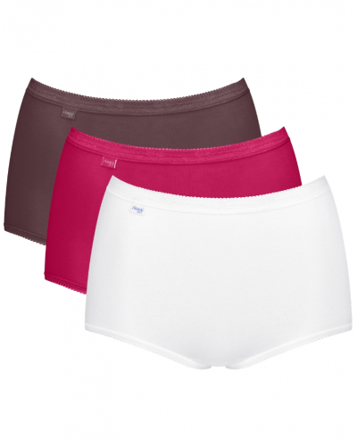 Calzoncillos maxi Sloggi Basic + (Paquete de 3) (Marron/Rose/Blanc)